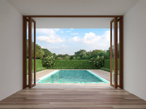 Maison rénovée avec de grandes ouvertures